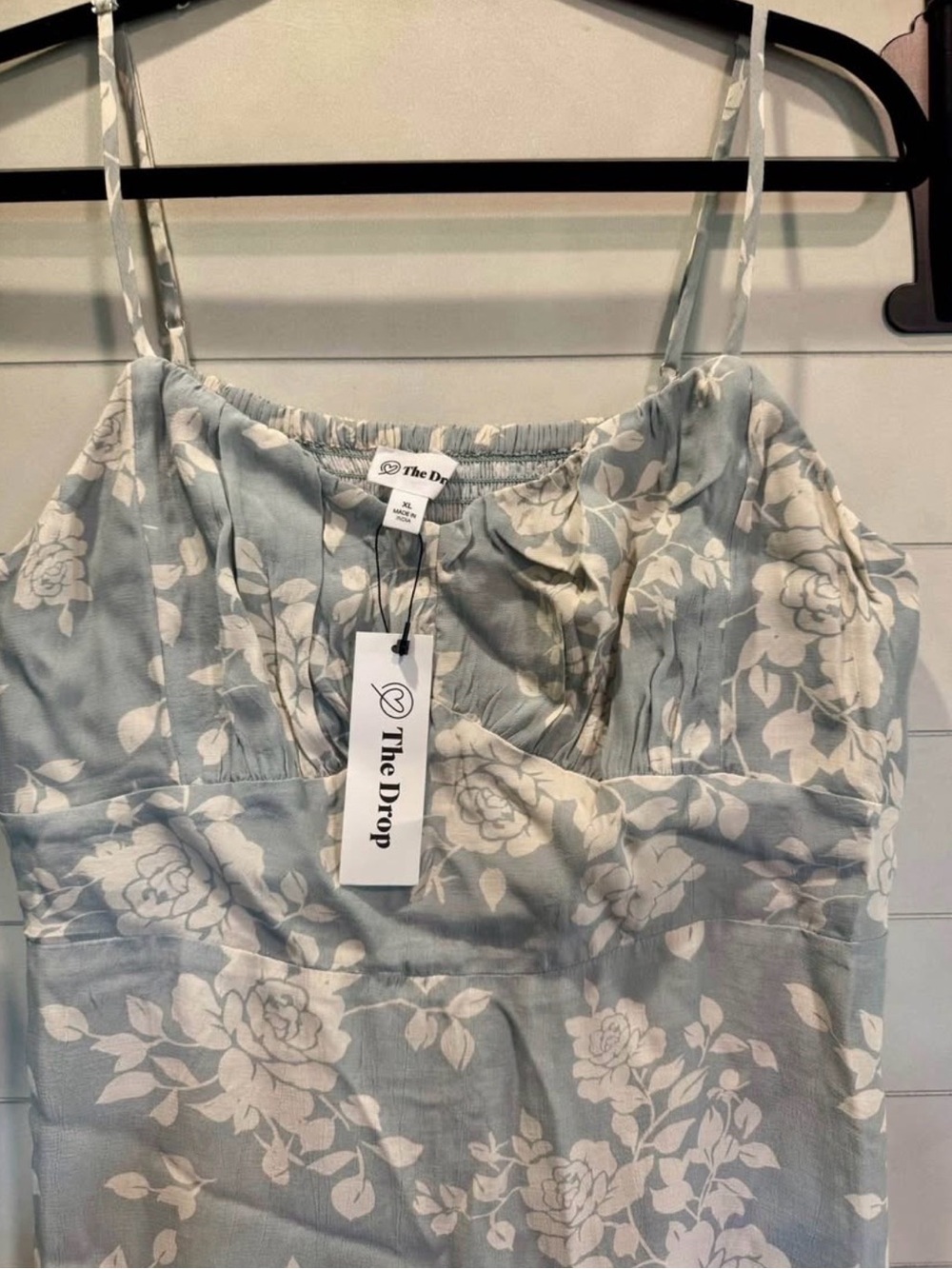 The Drop Women's Pale Blue Floral Midi Dress - Picture 3 of 4
